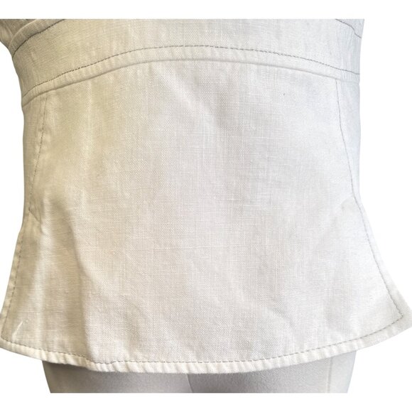 White House Black Market Size 6 Linen Blend Short Sleeve Blazer - Picture 12 of 14